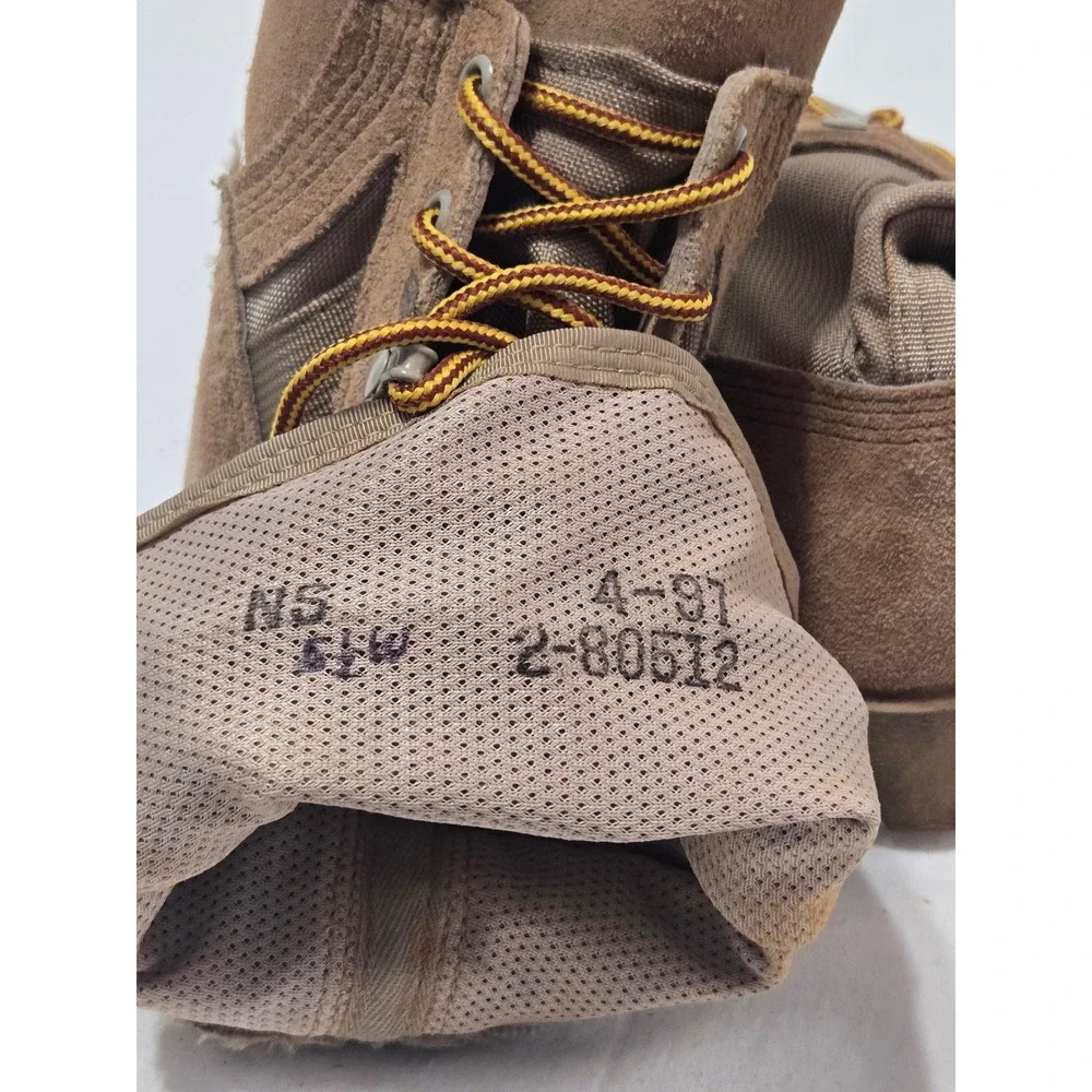 Ro-Search Tan Suede Canvas Military Combat Tactical Boots 5.5 W Mens 7.5 Womens